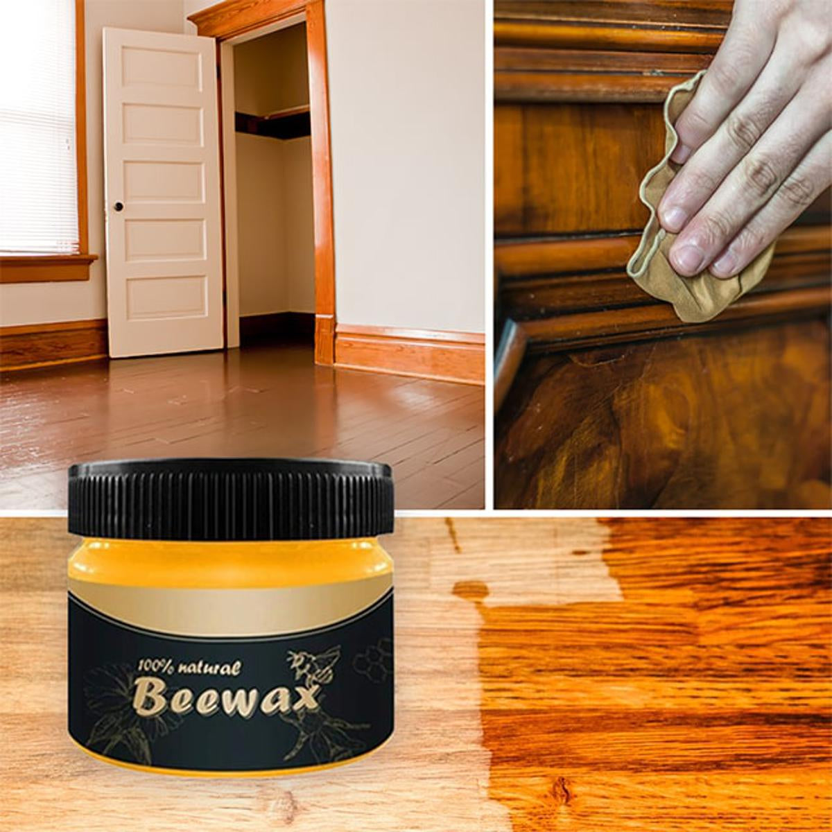 Beeswax Furniture Polish ,Wood Seasoning Beeswax Natural Wood Wax Traditional Polish for Wood & Furniture